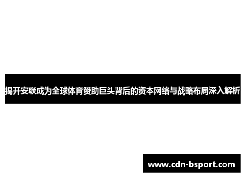 揭开安联成为全球体育赞助巨头背后的资本网络与战略布局深入解析